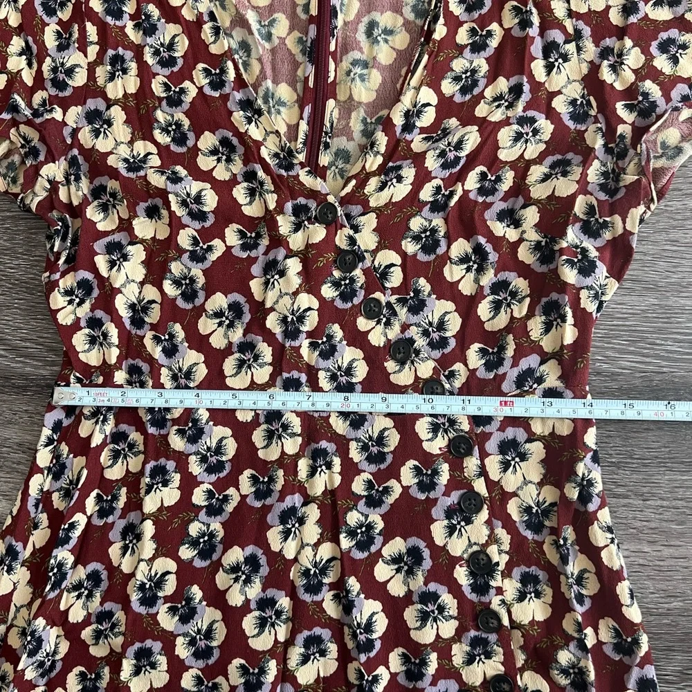 Madewell button wrap dress in viola floral - Picture 9 of 12